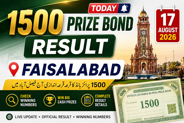 Rs 1500 Prize Bond Draw Result 107 Faisalabad 17 August 2026 Official Banner